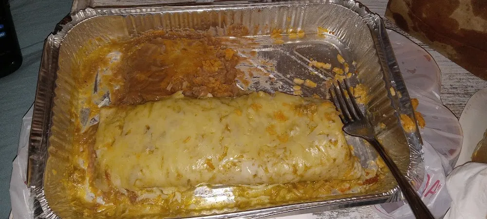 Bean and Cheese Burrito with Green Sauce