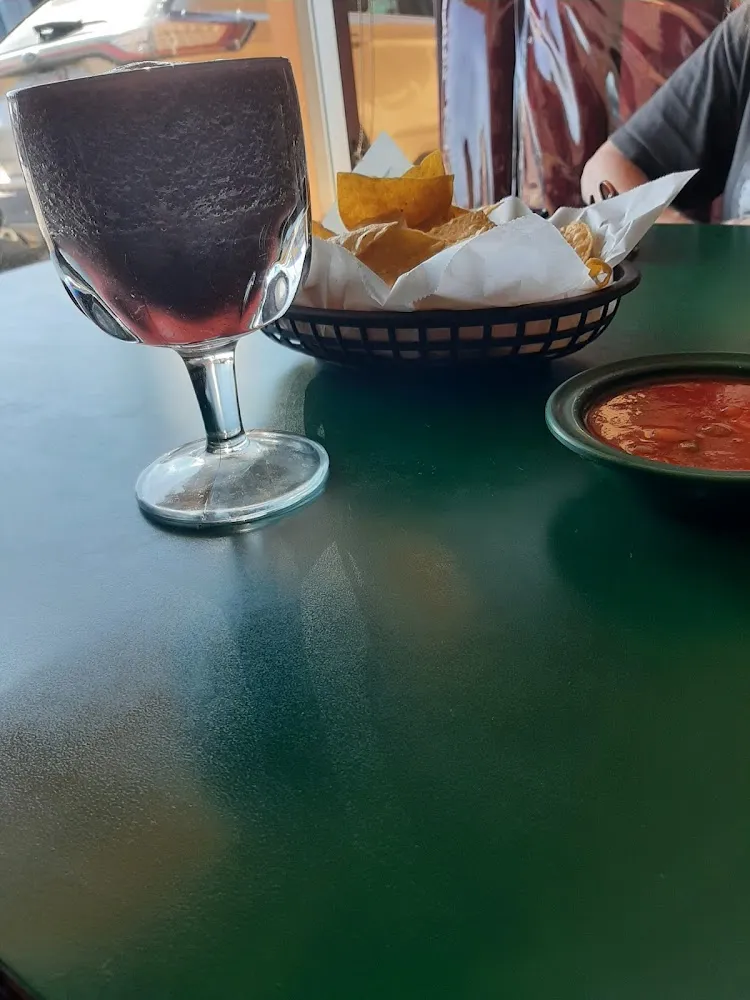 Salsa and Chips and Blackberry Margarita